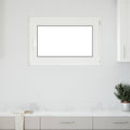 vidaXL Okno piwniczne RISOR 90 x 60 cm PVC i szkło Biały
