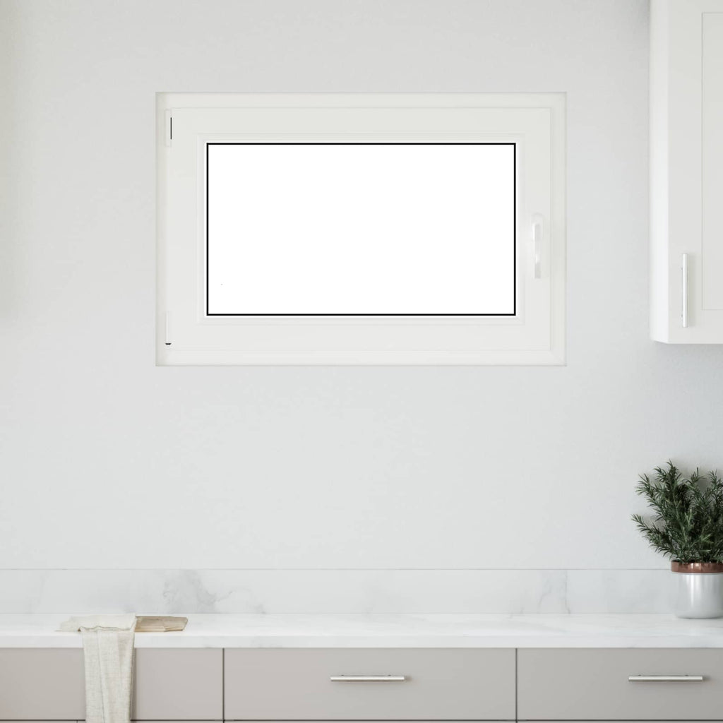 vidaXL Okno piwniczne RISOR 90 x 60 cm PVC i szkło Biały