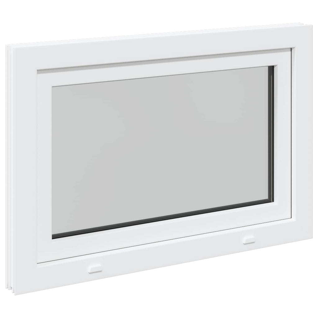 vidaXL Okno piwniczne RISOR 90 x 60 cm PVC i szkło Biały