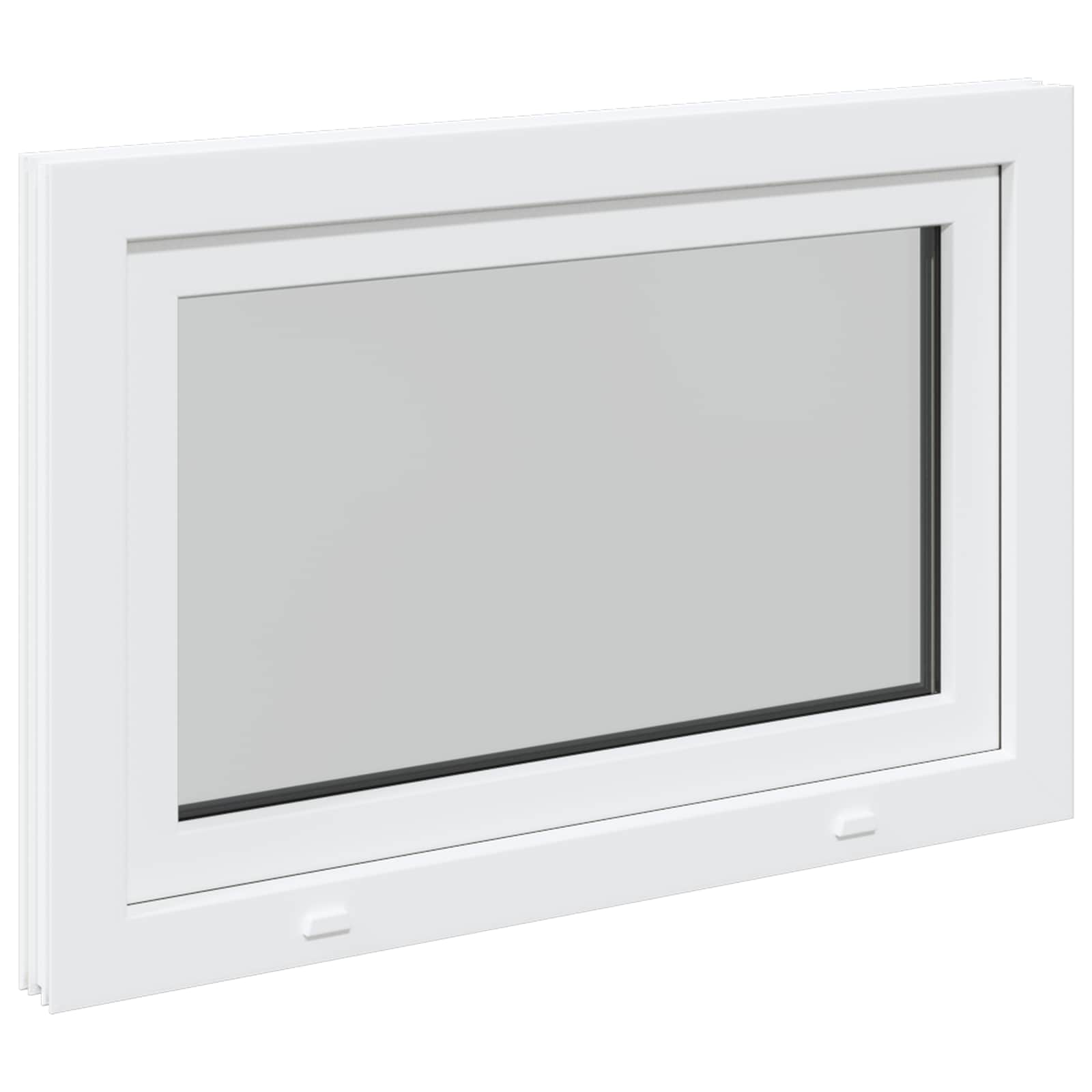 vidaXL Okno piwniczne RISOR 90 x 60 cm PVC i szkło Biały