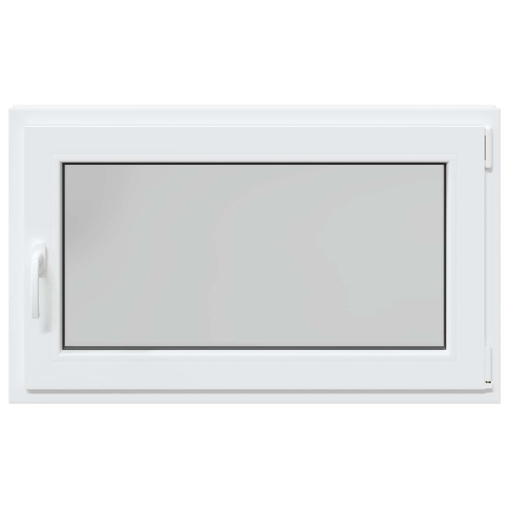 vidaXL Okno piwniczne RISOR 100 x 50 cm PVC i szkło Biały