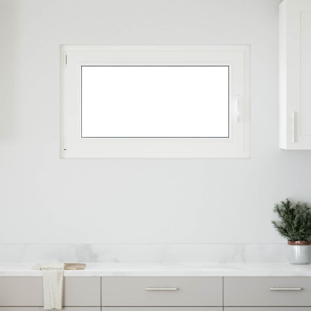 vidaXL Okno piwniczne RISOR 100 x 60 cm PVC i szkło Biały