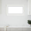 vidaXL Okno piwniczne RISOR 100 x 60 cm PVC i szkło Biały
