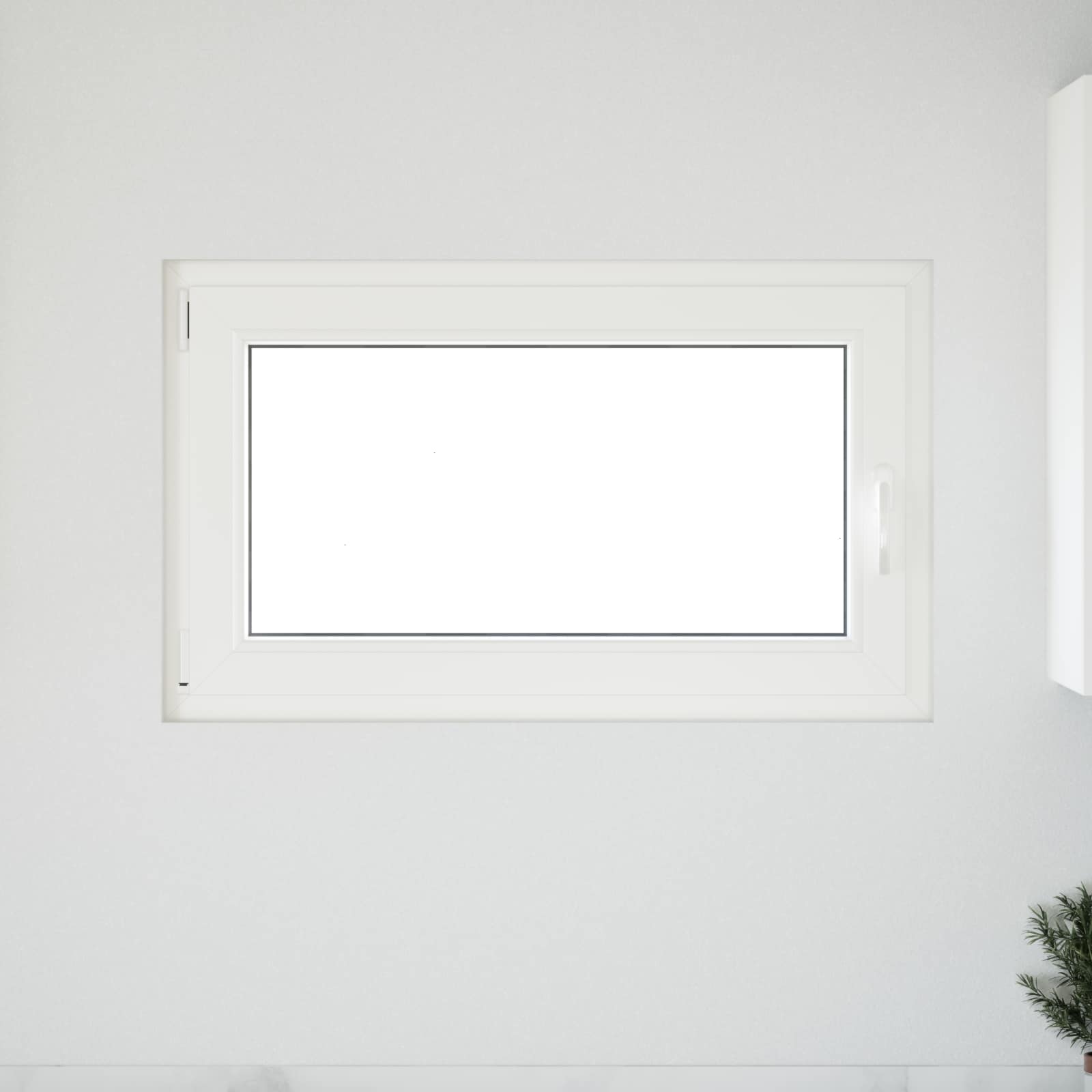 vidaXL Okno piwniczne RISOR 100 x 60 cm PVC i szkło Biały