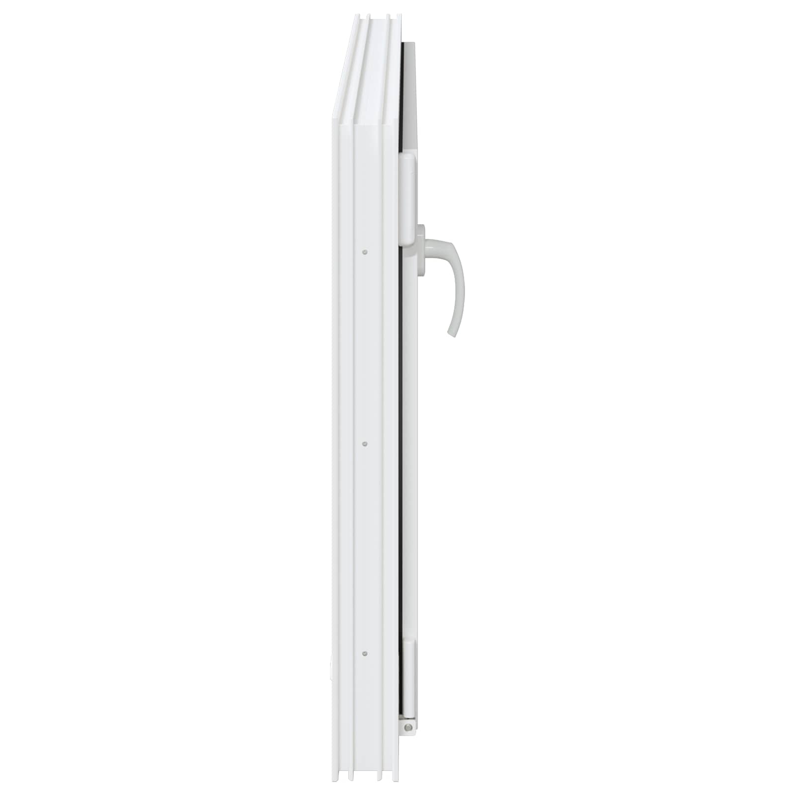 vidaXL Okno piwniczne RISOR 100 x 60 cm PVC i szkło Biały