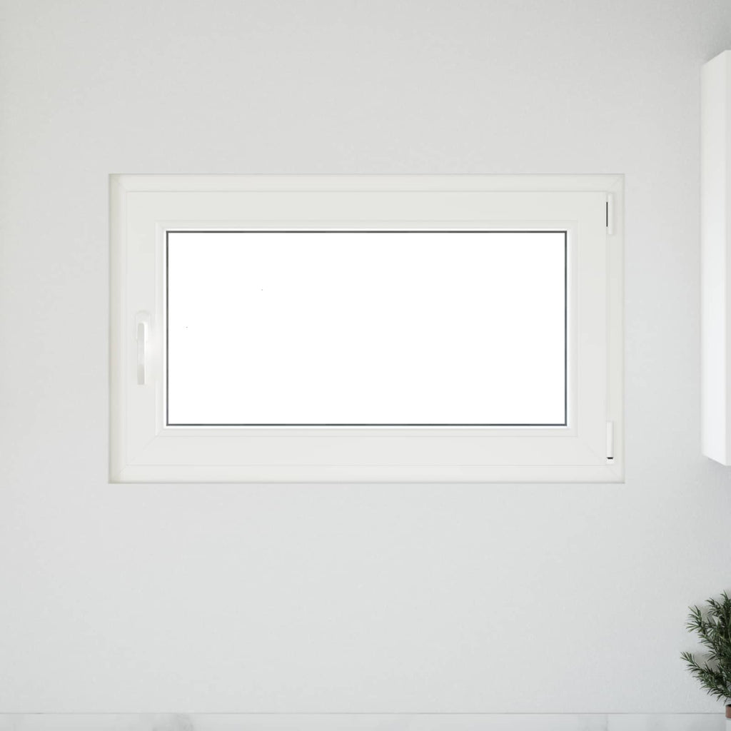 vidaXL Okno piwniczne RISOR 100 x 70 cm PVC i szkło Biały