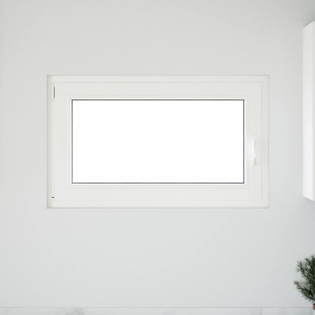 vidaXL Okno piwniczne RISOR 100 x 70 cm PVC i szkło Biały