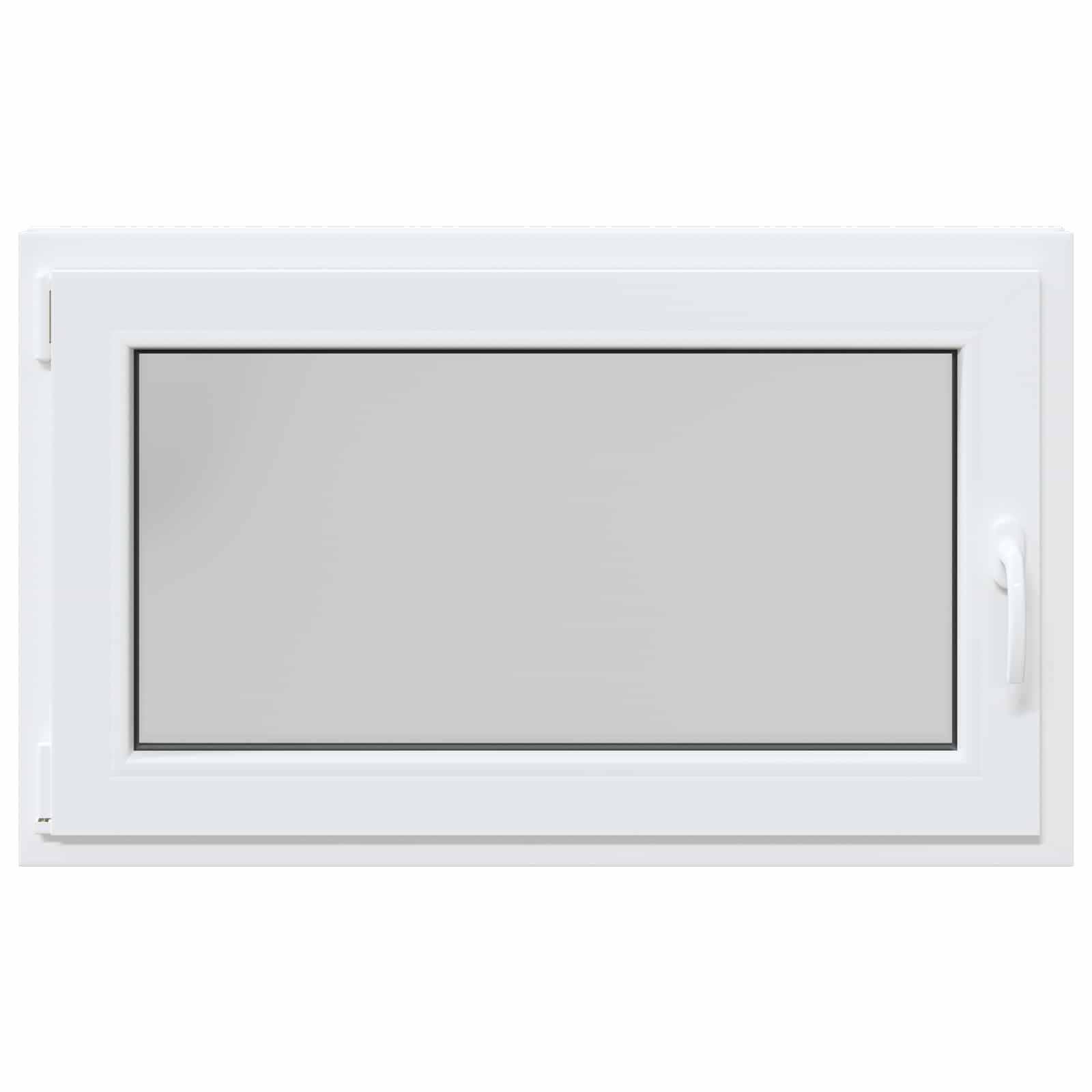 vidaXL Okno piwniczne RISOR 100 x 70 cm PVC i szkło Biały