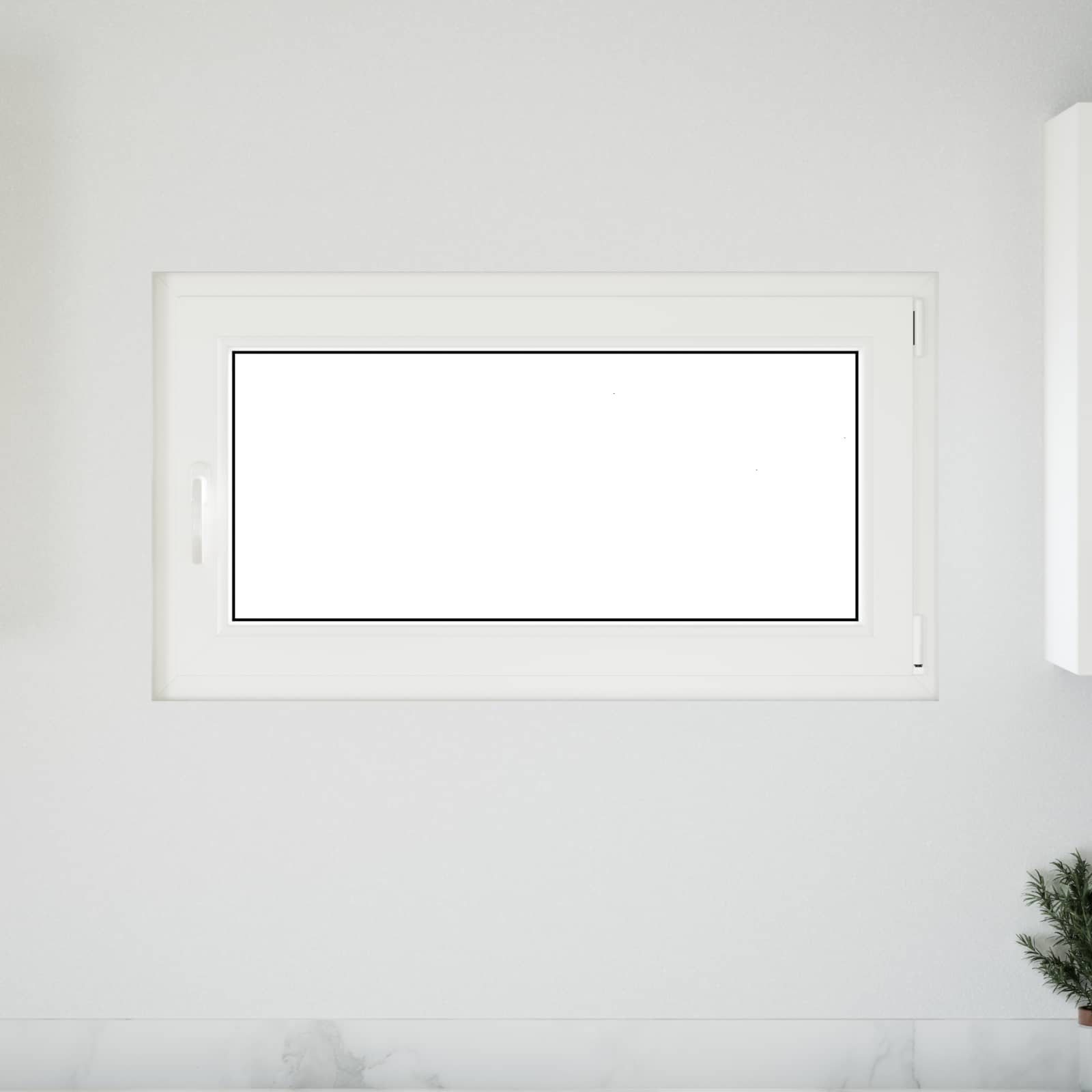 vidaXL Okno piwniczne RISOR 110 x 60 cm PVC i szkło Biały