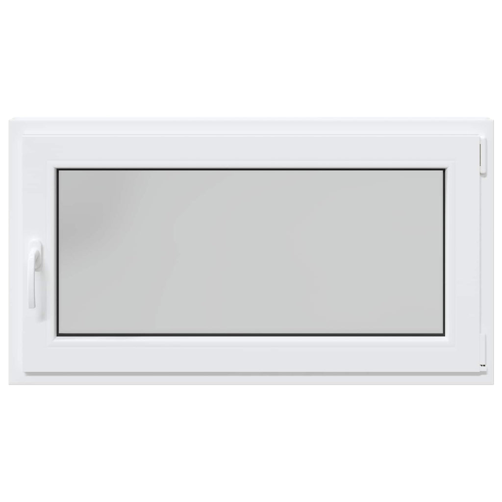 vidaXL Okno piwniczne RISOR 110 x 60 cm PVC i szkło Biały