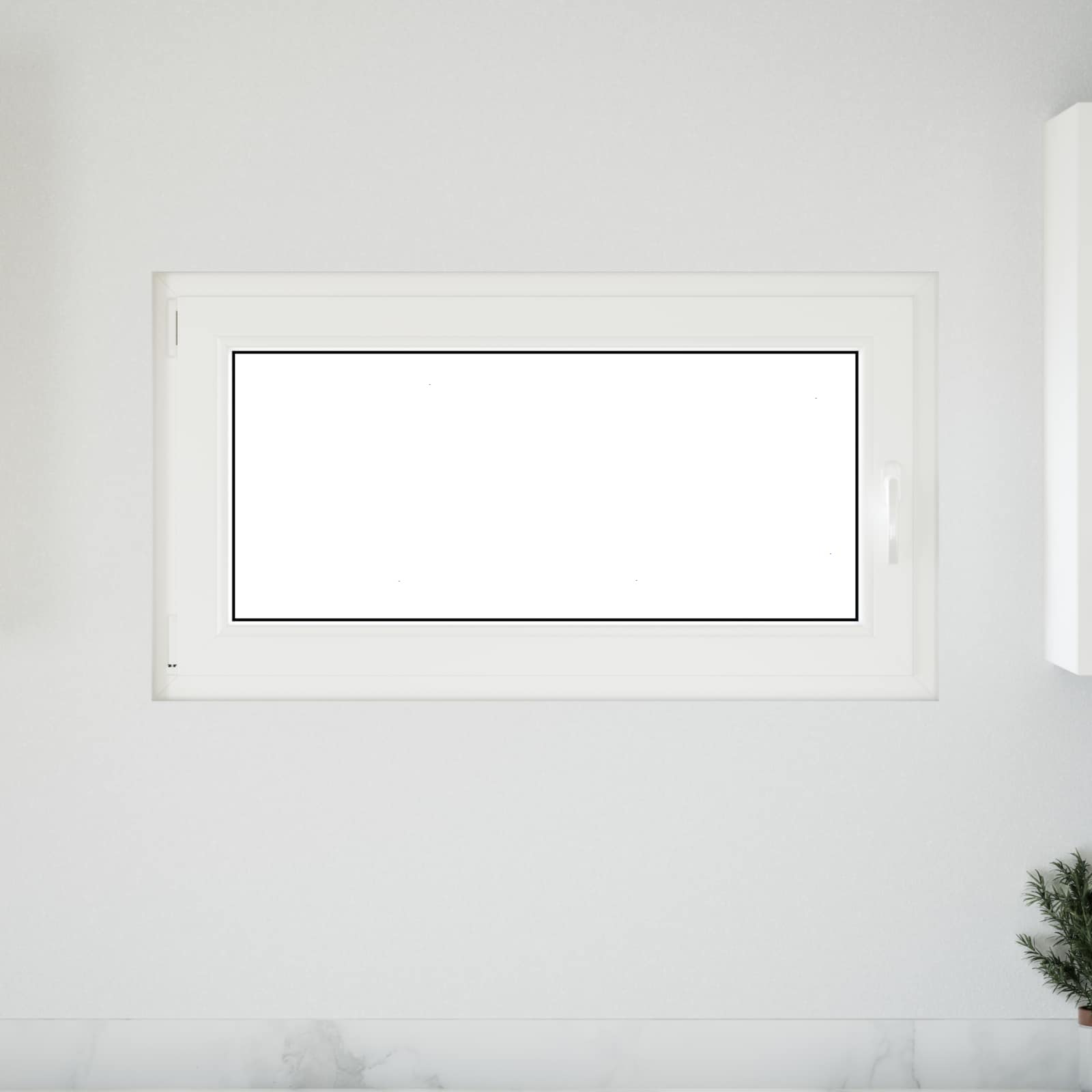 vidaXL Okno piwniczne RISOR 110 x 60 cm PVC i szkło Biały