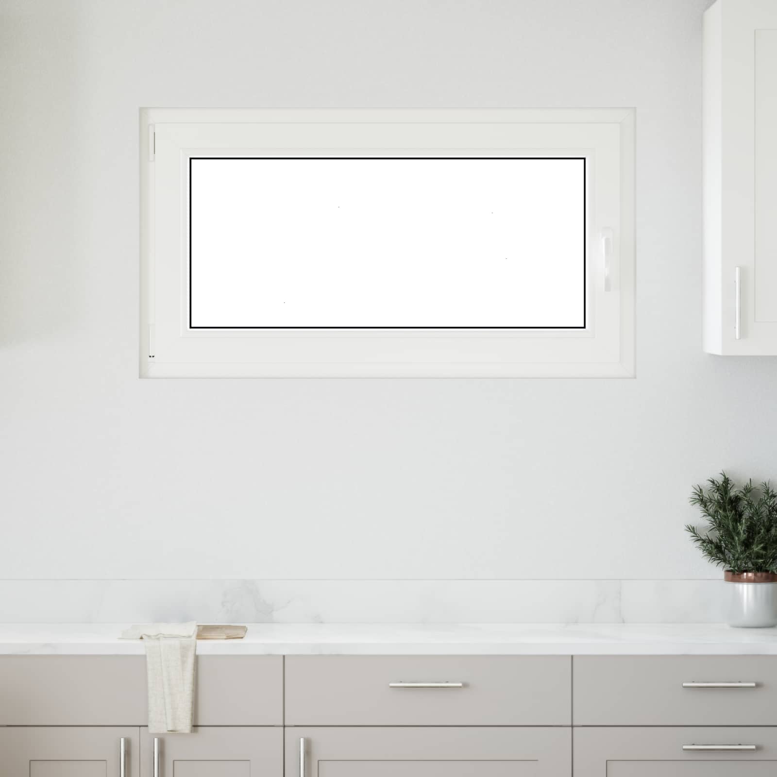 vidaXL Okno piwniczne RISOR 110 x 70 cm PVC i szkło Biały