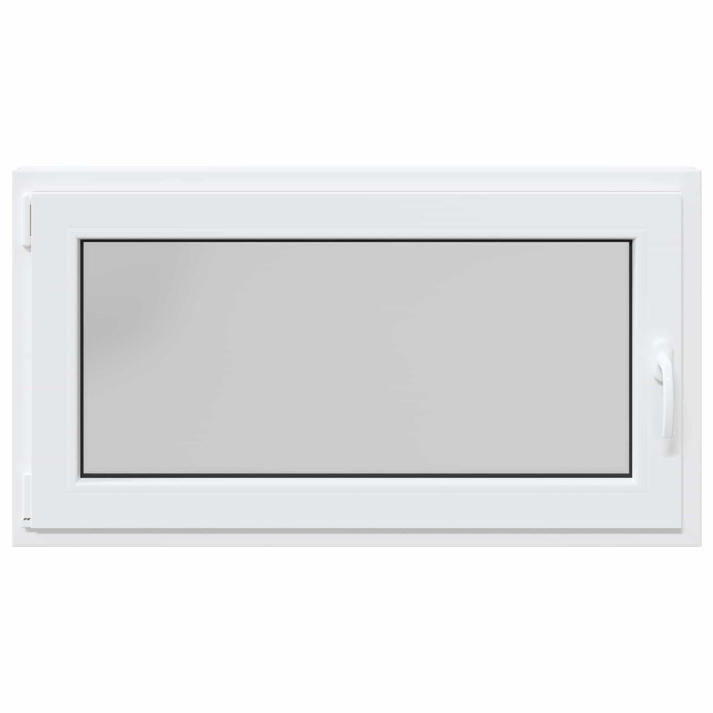 vidaXL Okno piwniczne RISOR 110 x 70 cm PVC i szkło Biały