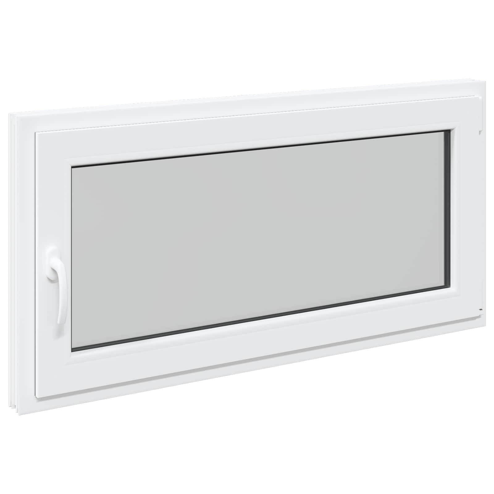 vidaXL Okno piwniczne RISOR 120 x 60 cm PVC i szkło Biały