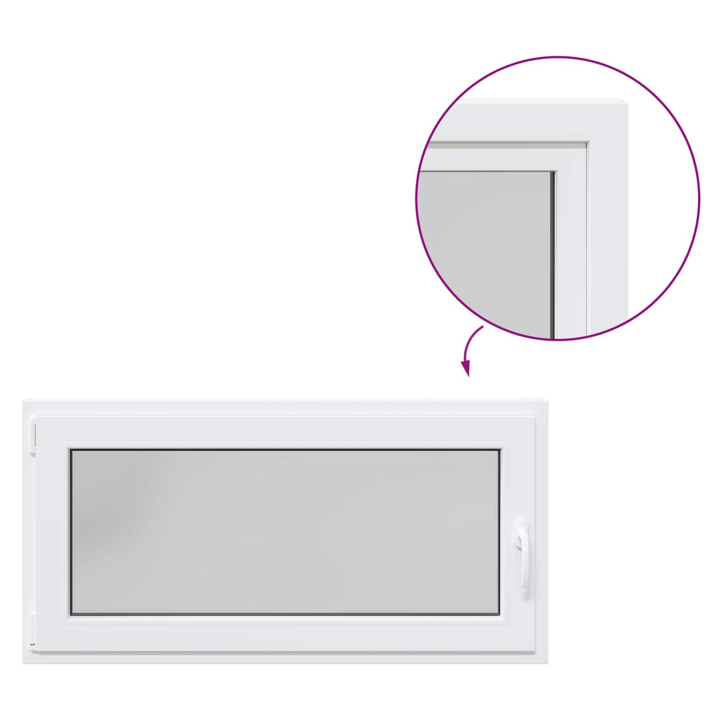 vidaXL Okno piwniczne RISOR 120 x 60 cm PVC i szkło Biały