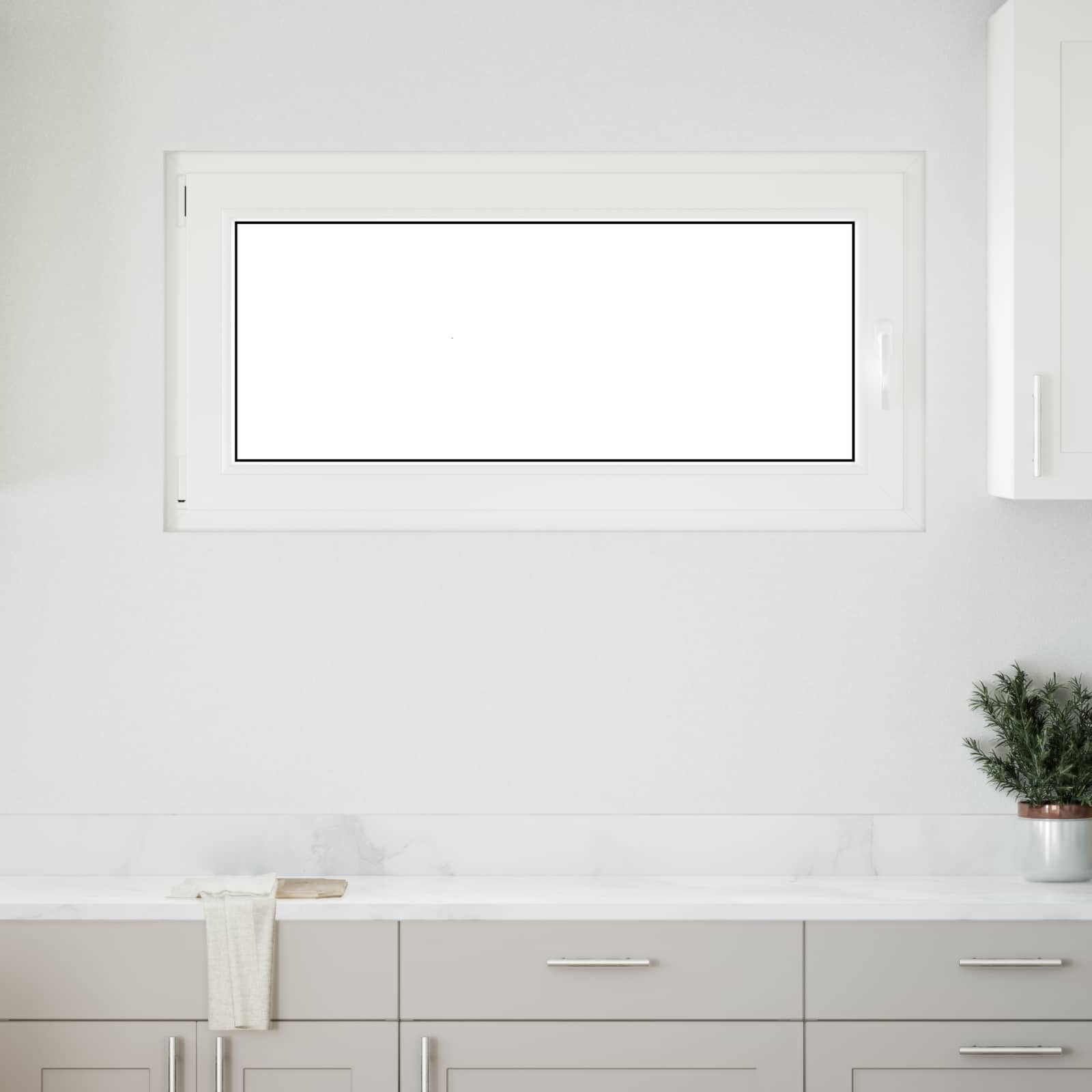 vidaXL Okno piwniczne RISOR 120 x 60 cm PVC i szkło Biały