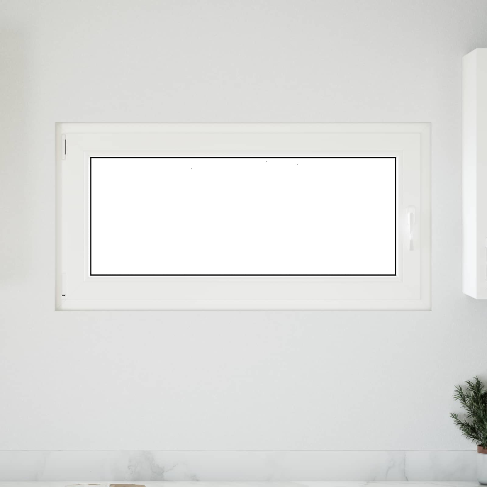 vidaXL Okno piwniczne RISOR 120 x 60 cm PVC i szkło Biały