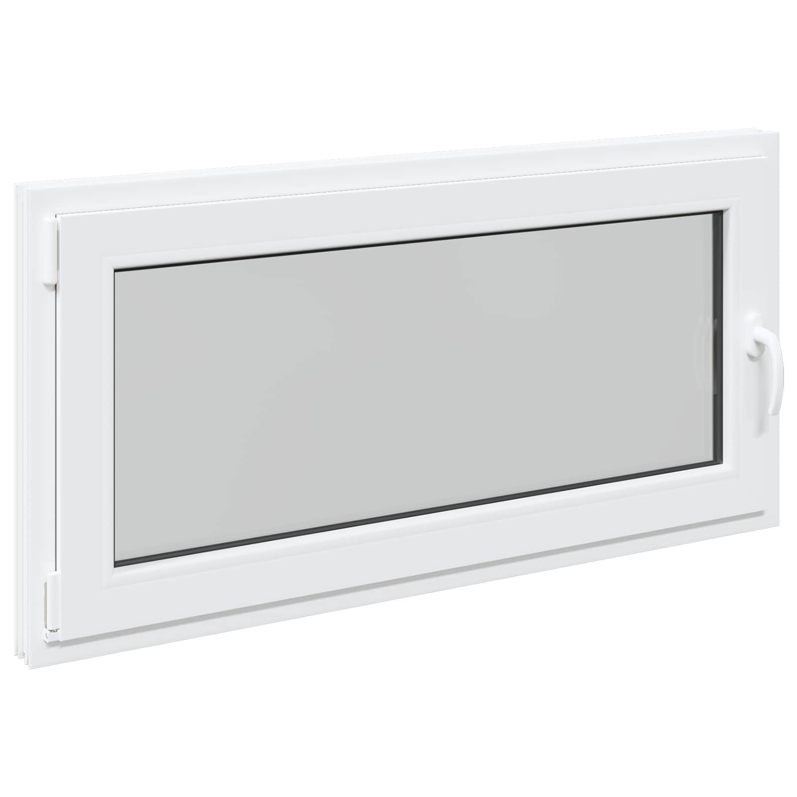 vidaXL Okno piwniczne RISOR 120 x 60 cm PVC i szkło Biały