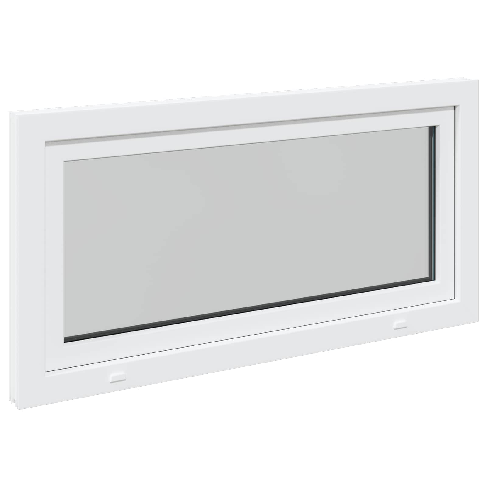 vidaXL Okno piwniczne RISOR 120 x 60 cm PVC i szkło Biały