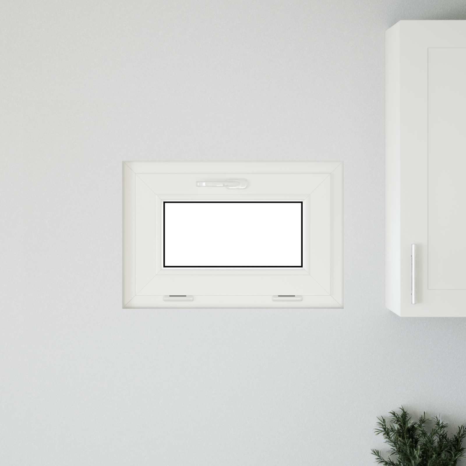 vidaXL Okno piwniczne RISOR 60 x 40 cm PVC i szkło Biały