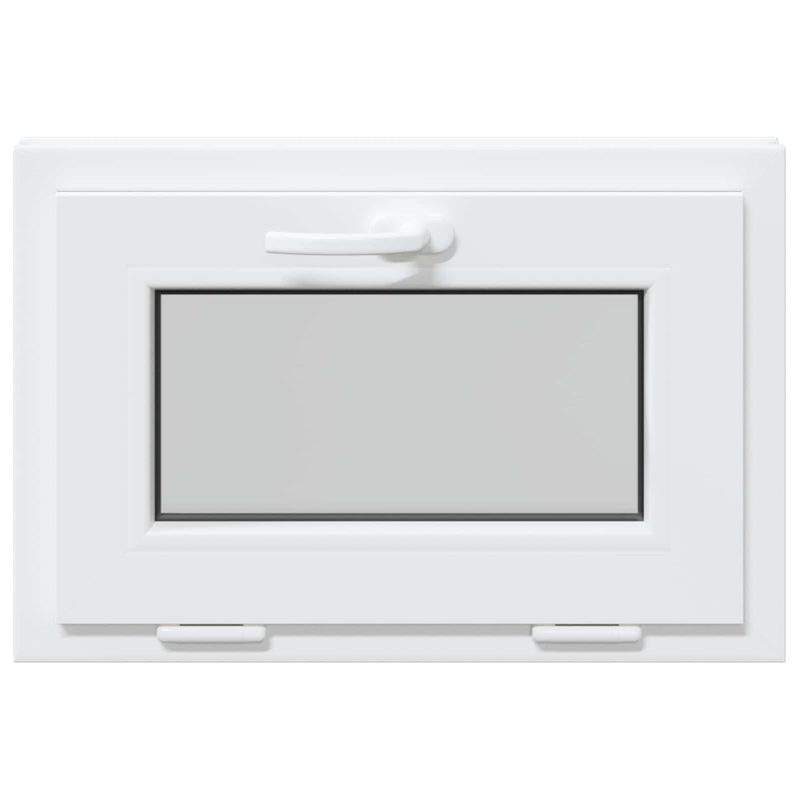 vidaXL Okno piwniczne RISOR 60 x 40 cm PVC i szkło Biały