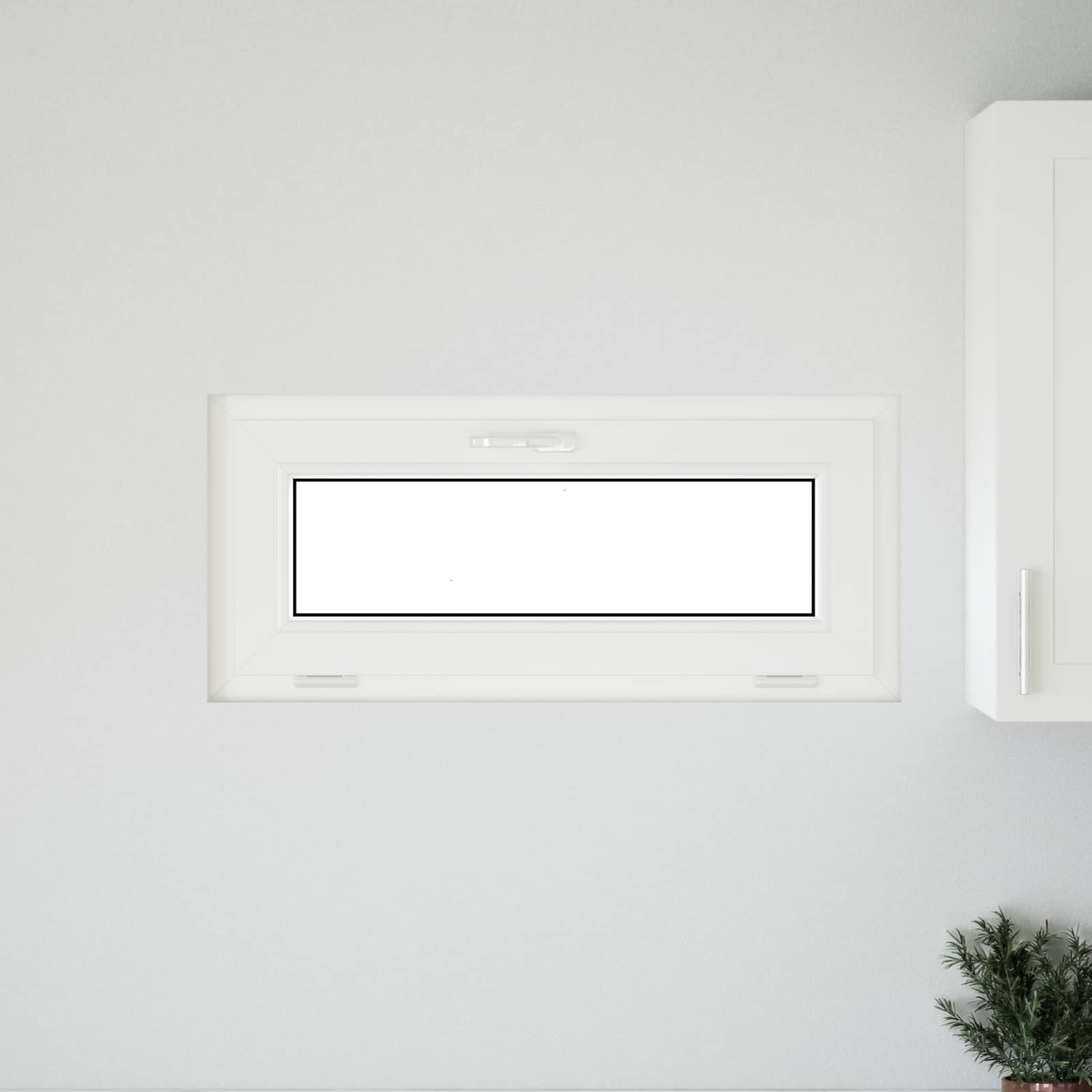vidaXL Okno piwniczne RISOR 90 x 40 cm PVC i szkło Biały