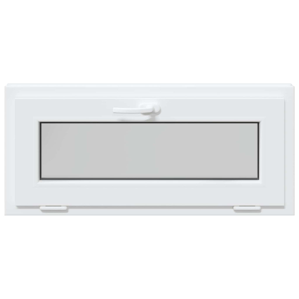 vidaXL Okno piwniczne RISOR 90 x 40 cm PVC i szkło Biały