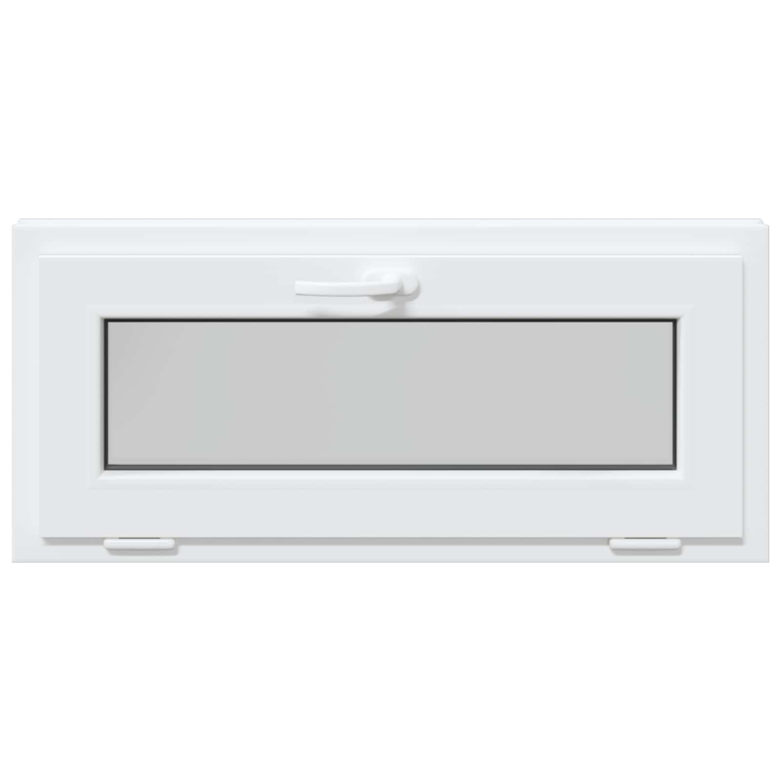 vidaXL Okno piwniczne RISOR 90 x 40 cm PVC i szkło Biały