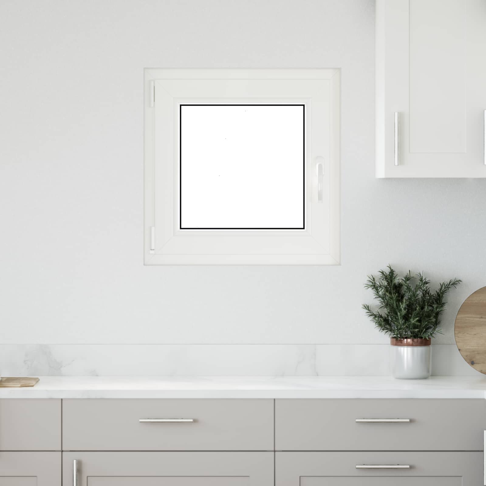 vidaXL Okno piwniczne RISOR 60 x 60 cm PVC i szkło antracytowy