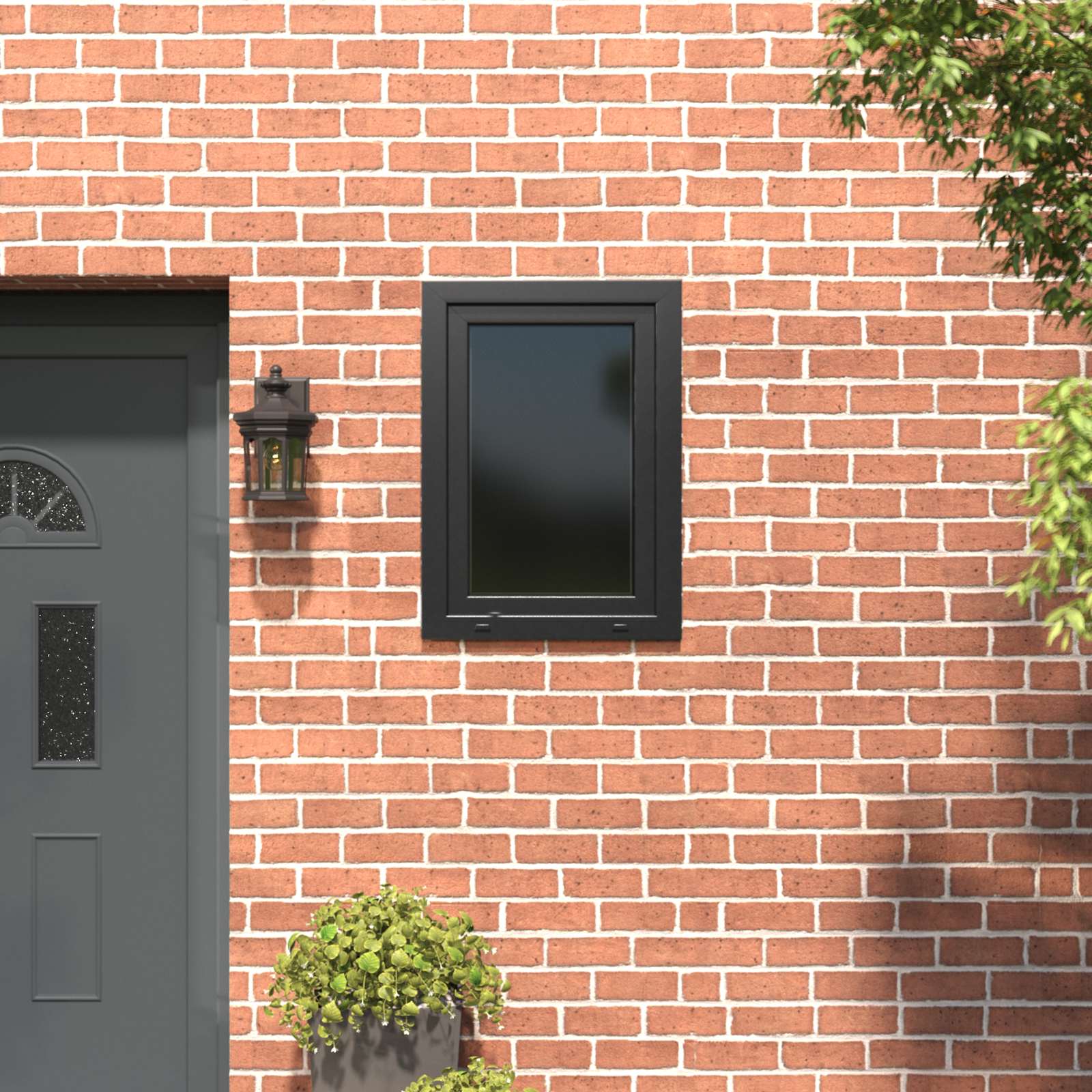 vidaXL Okno piwniczne RISOR 60 x 80 cm PVC i szkło antracytowy