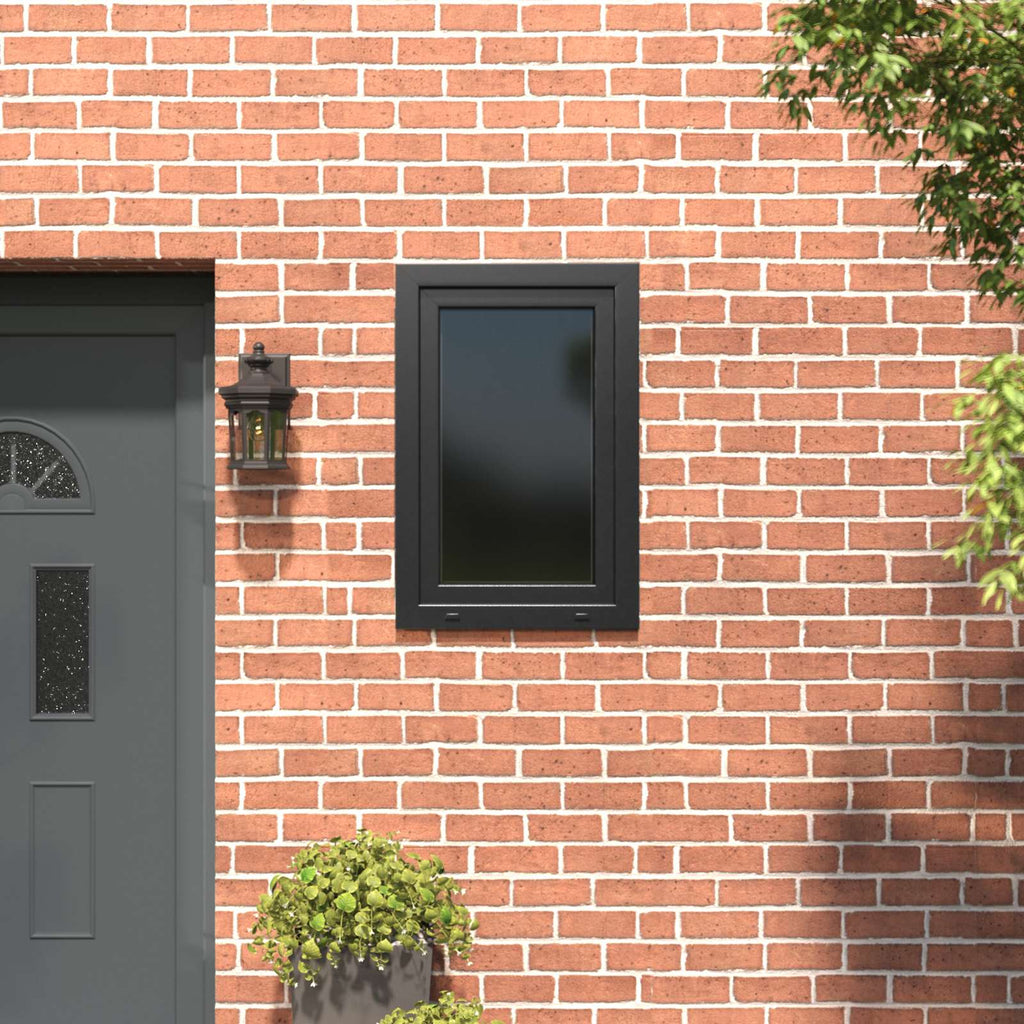 vidaXL Okno piwniczne RISOR 60 x 90 cm PVC i szkło antracytowy