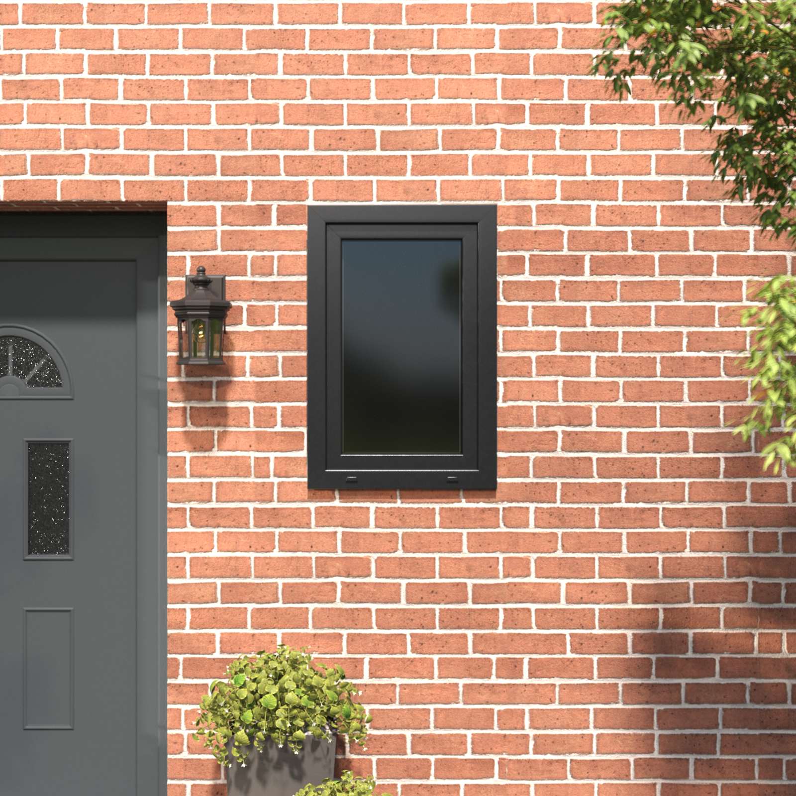 vidaXL Okno piwniczne RISOR 60 x 90 cm PVC i szkło antracytowy