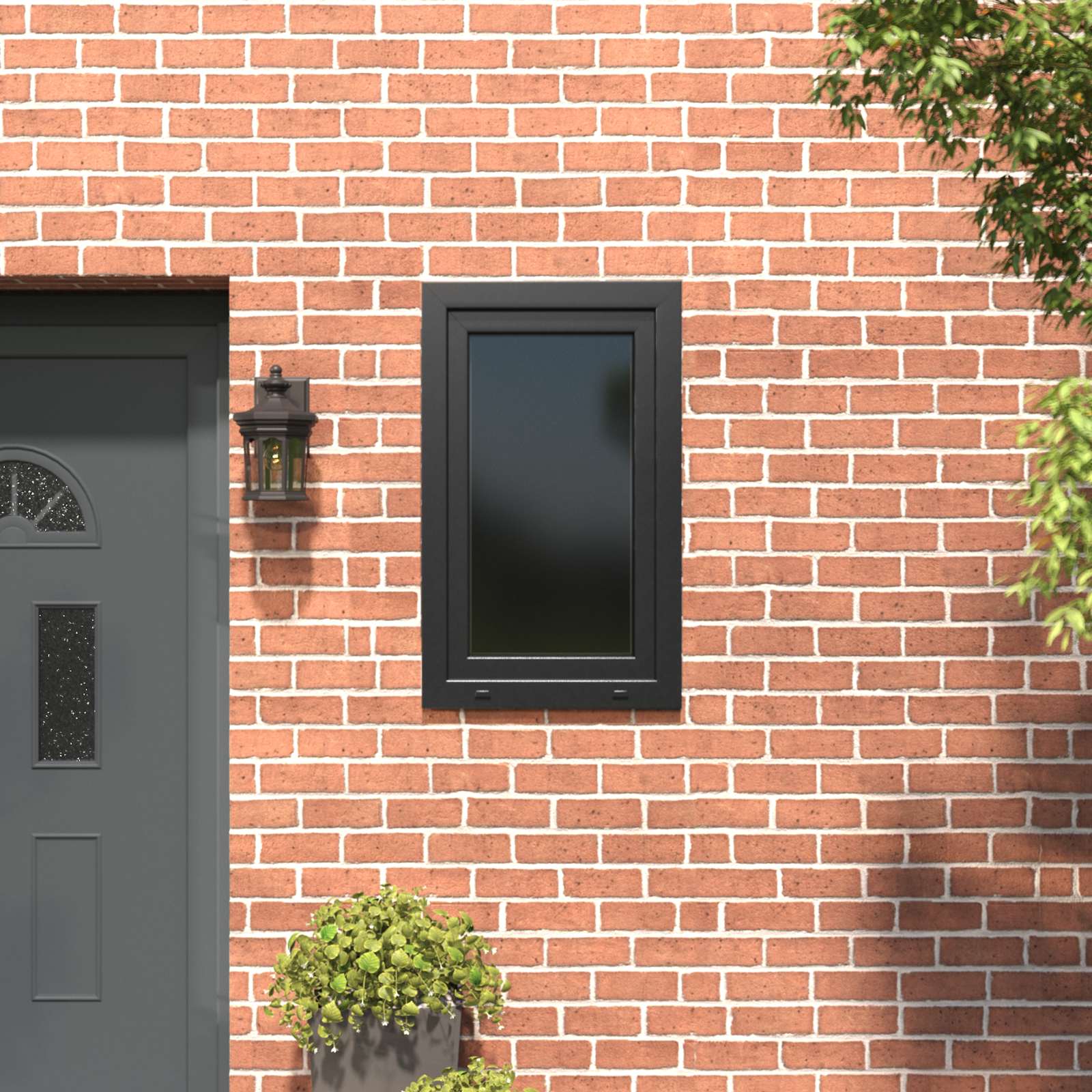 vidaXL Okno piwniczne RISOR 60 x 90 cm PVC i szkło antracytowy