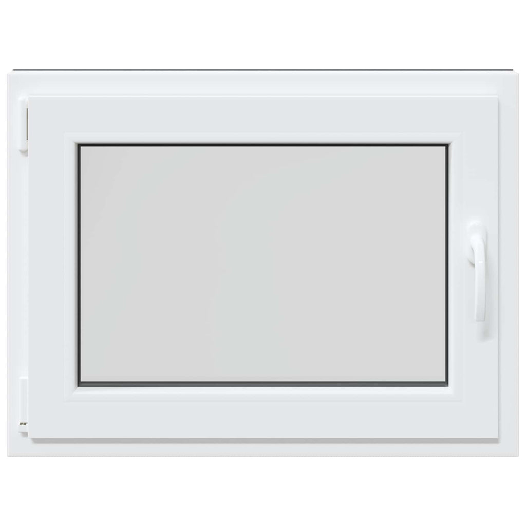 vidaXL Okno piwniczne RISOR 80 x 60 cm PVC i szkło antracytowy