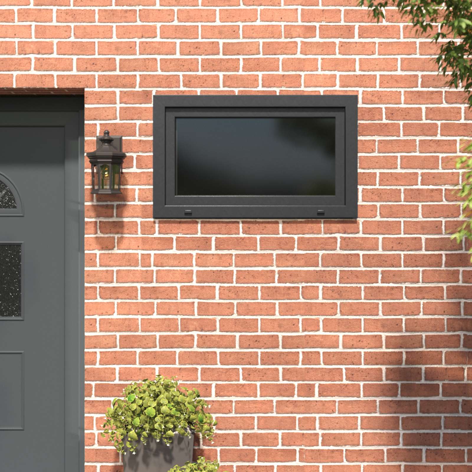 vidaXL Okno piwniczne RISOR 100 x 70 cm PVC i szkło antracytowy