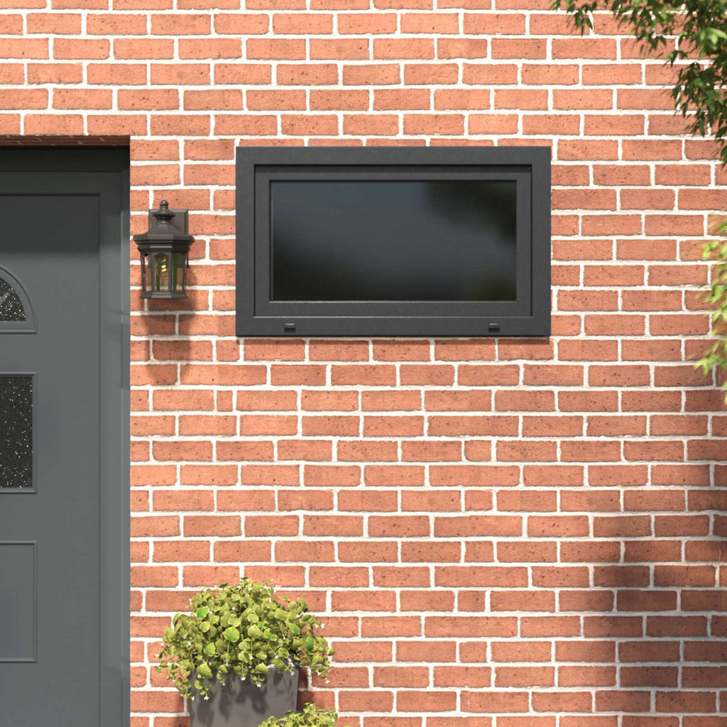 vidaXL Okno piwniczne RISOR 100 x 70 cm PVC i szkło antracytowy