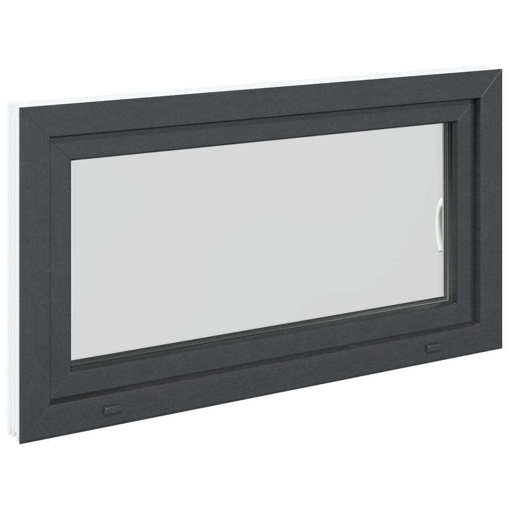 vidaXL Okno piwniczne RISOR 110 x 70 cm PVC i szkło antracytowy