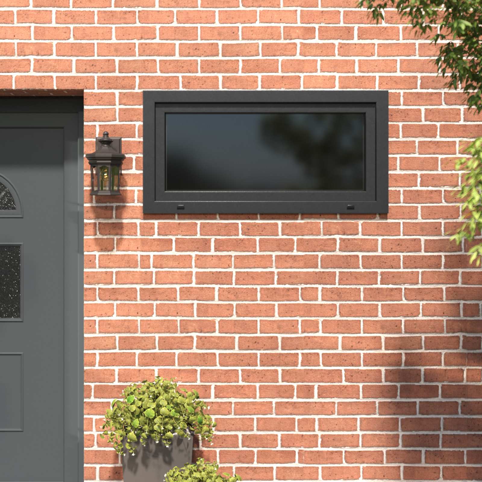 vidaXL Okno piwniczne RISOR 120 x 60 cm PVC i szkło antracytowy