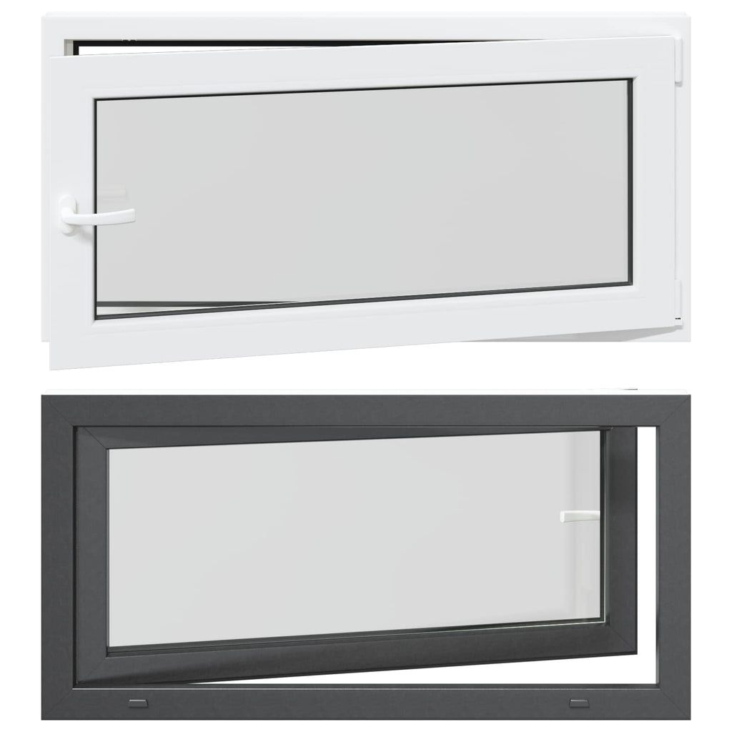 vidaXL Okno piwniczne RISOR 120 x 60 cm PVC i szkło antracytowy