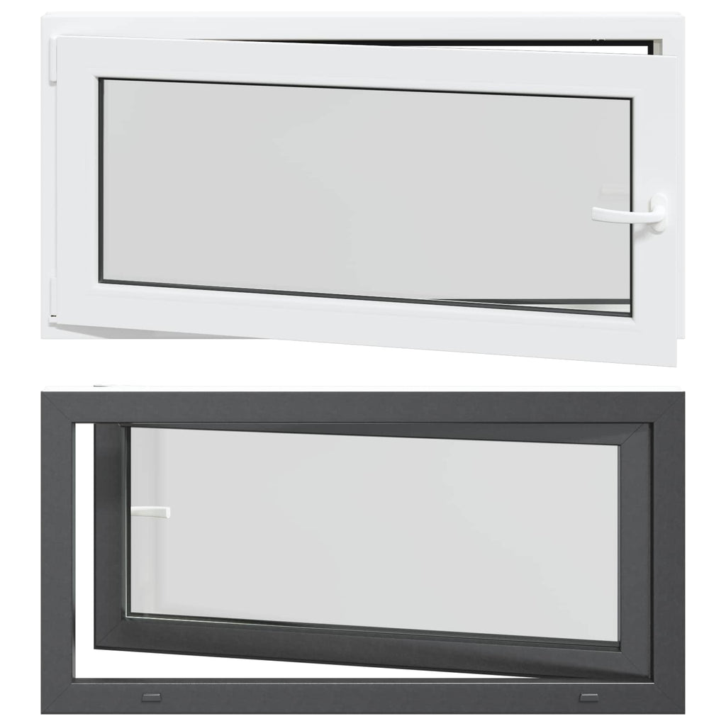 vidaXL Okno piwniczne RISOR 120 x 60 cm PVC i szkło antracytowy