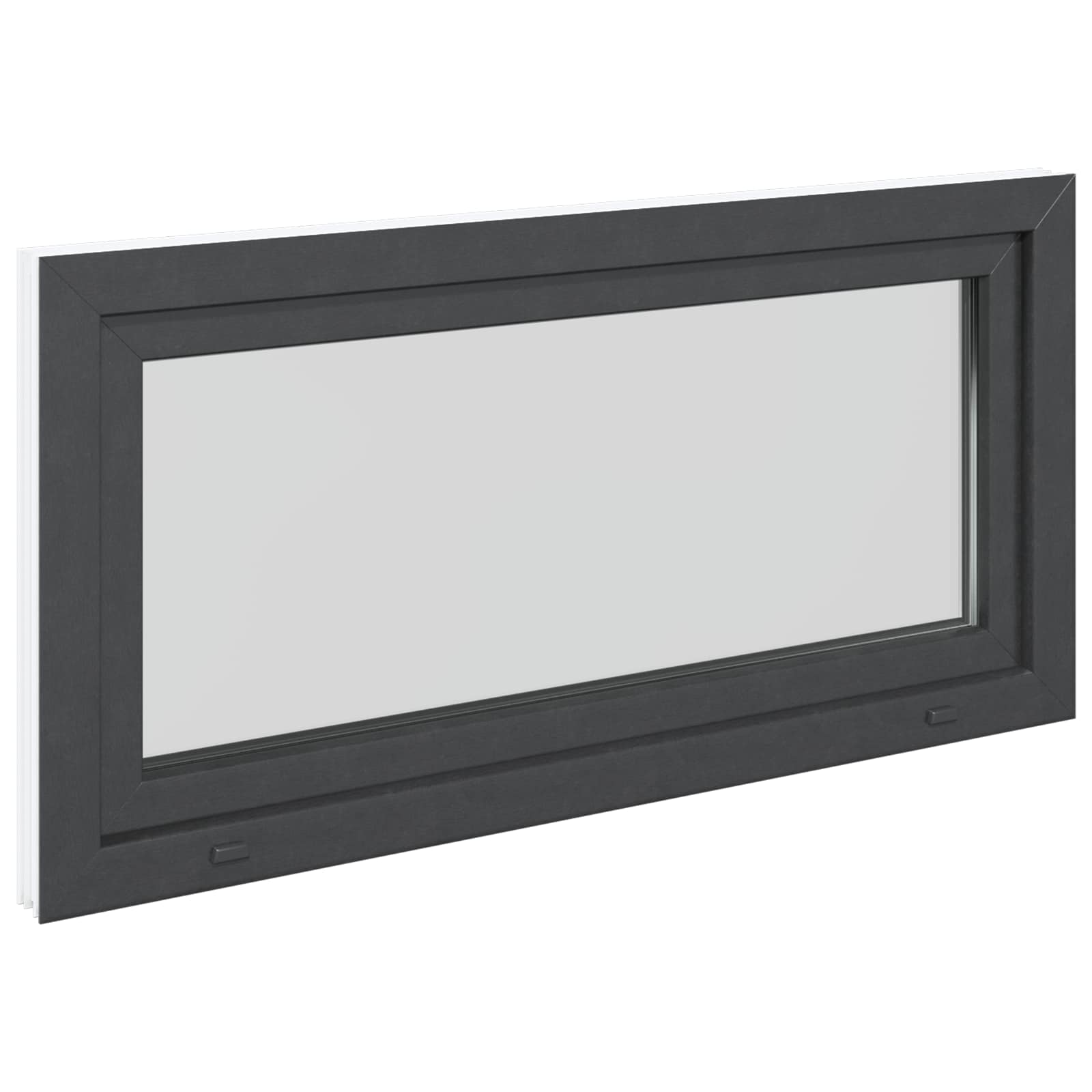 vidaXL Okno piwniczne RISOR 120 x 60 cm PVC i szkło antracytowy