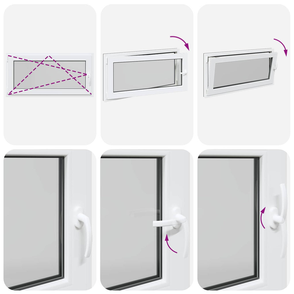 vidaXL Okno piwniczne RISOR 120 x 60 cm PVC i szkło antracytowy