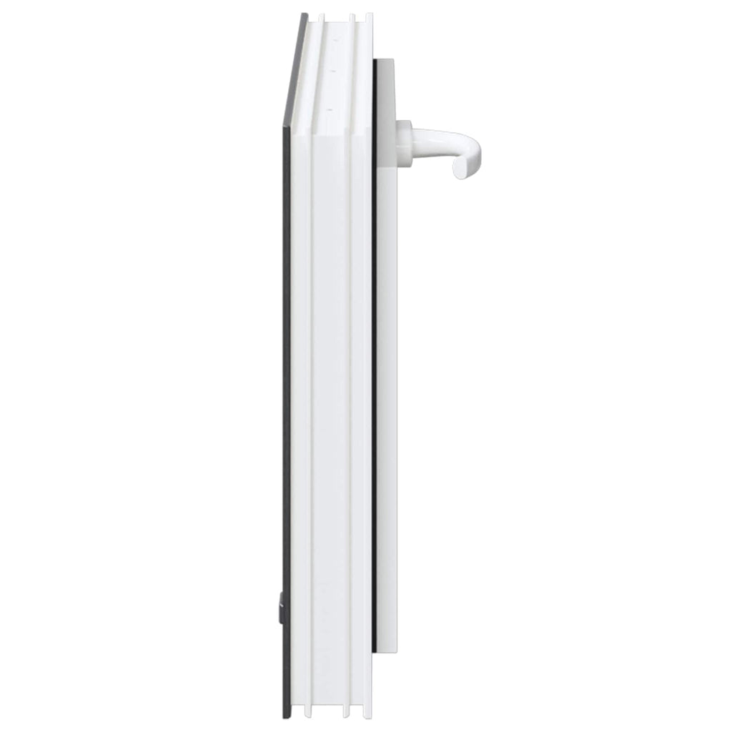 vidaXL Okno piwniczne RISOR 60 x 40 cm PVC i szkło antracytowy