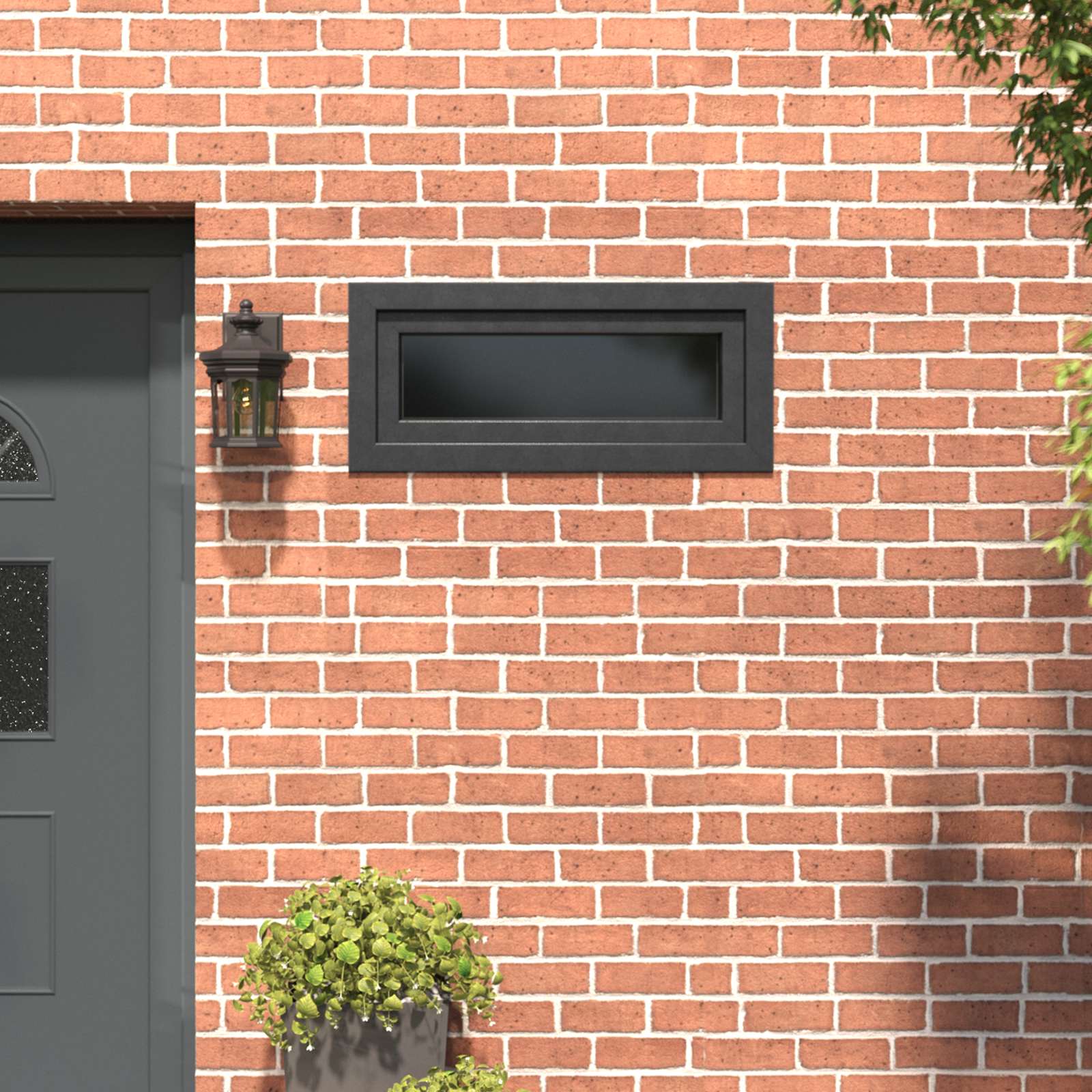 vidaXL Okno piwniczne RISOR 90 x 40 cm PVC i szkło antracytowy