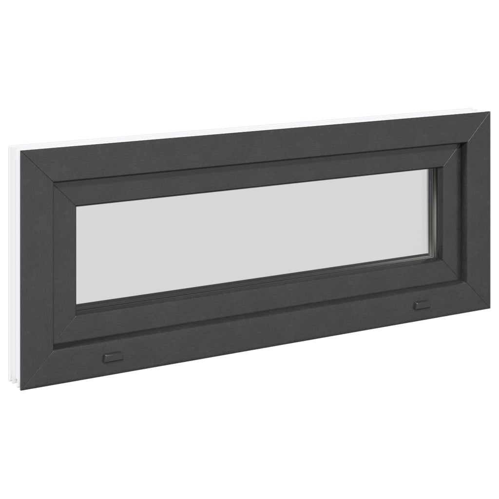 vidaXL Okno piwniczne RISOR 110 x 40 cm PVC i szkło antracytowy