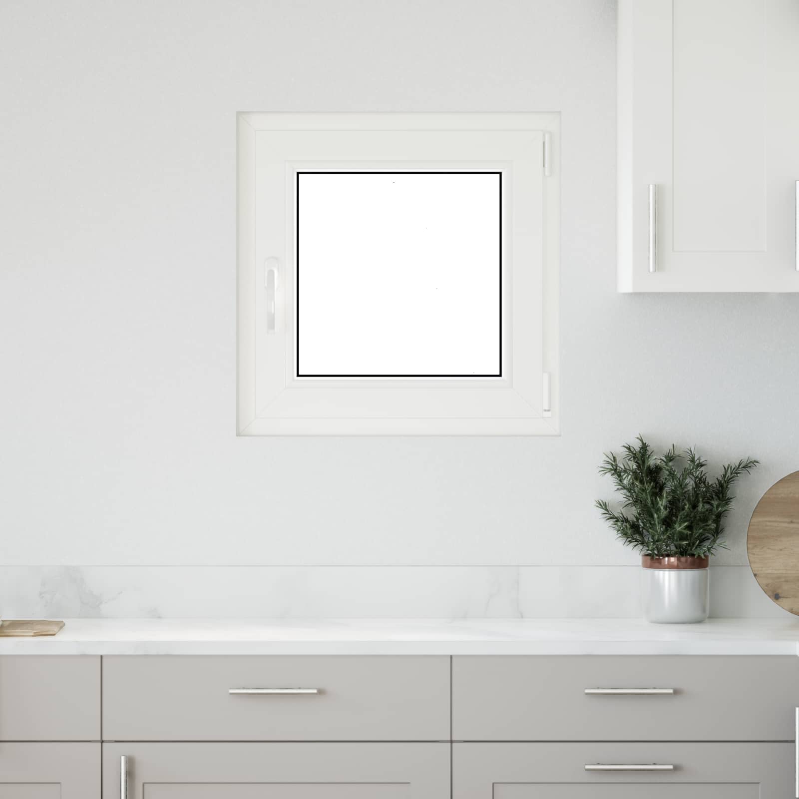 vidaXL Okno piwniczne RISOR 60 x 60 cm PVC i szkło antracytowy