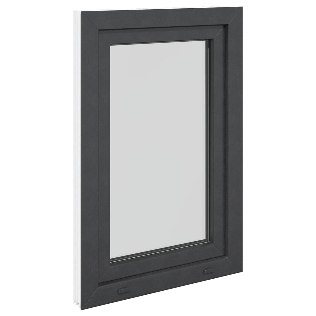 vidaXL Okno piwniczne RISOR 60 x 100 cm PVC i szkło antracytowy