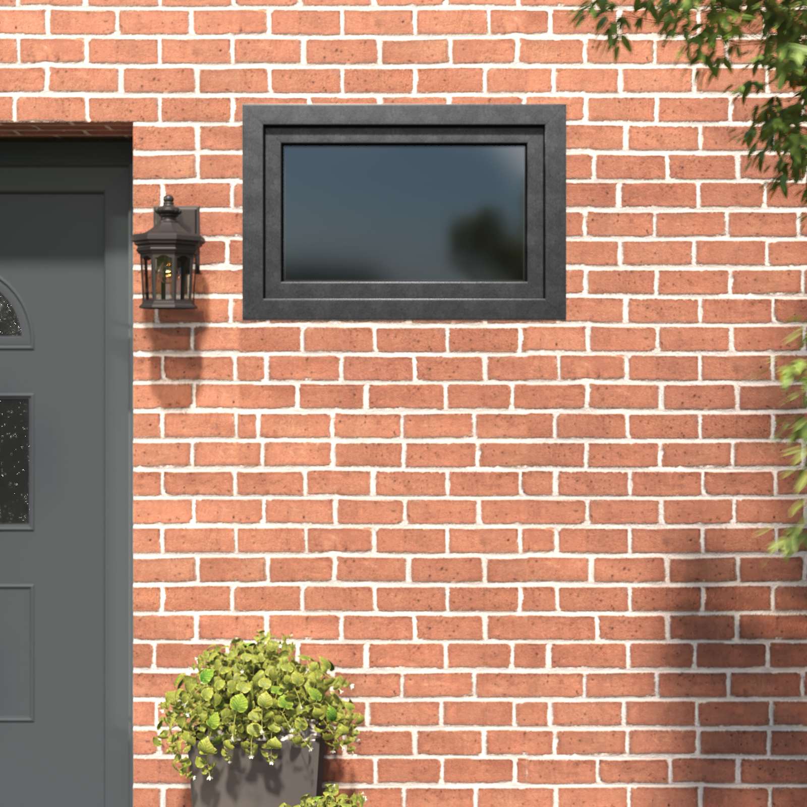 vidaXL Okno piwniczne RISOR 90 x 60 cm PVC i szkło antracytowy