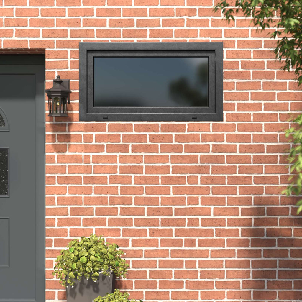vidaXL Okno piwniczne RISOR 110 x 50 cm PVC i szkło antracytowy