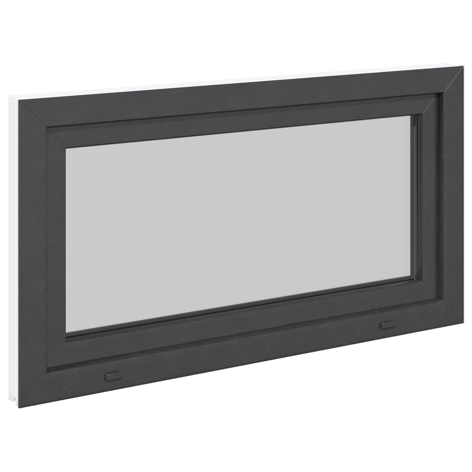 vidaXL Okno piwniczne RISOR 110 x 50 cm PVC i szkło antracytowy